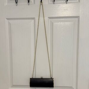 Urban Expressions Black Clutch with Gold Chain